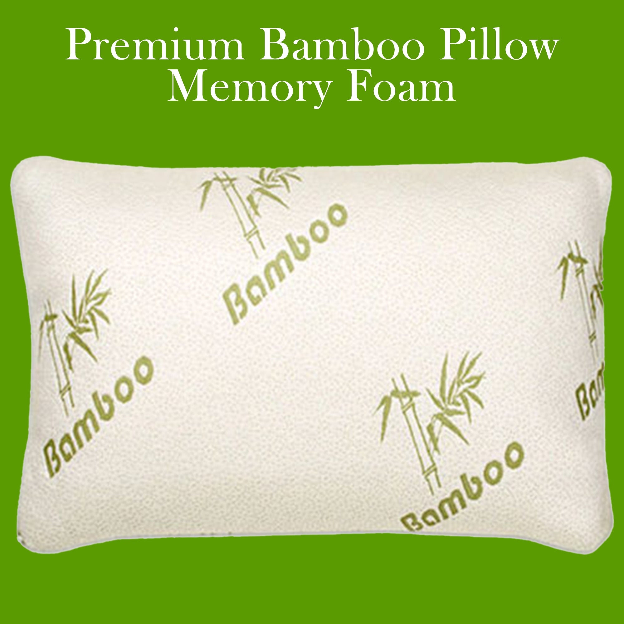 New Luxury Bamboo Memory Foam Pillow Anti Bacterial Premium Support Pillow